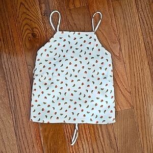 Zara Watermelon cream tie up top